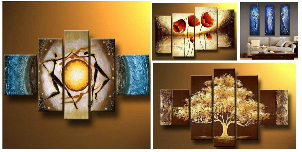 Modern Paintings for Bedroom, Simple Modern Art, Multiple Canvas Art, Acrylic Painting Abstract, Hand Painted Canvas Art, Large Paintings for Bedroom, Multiple Canvas Paintings