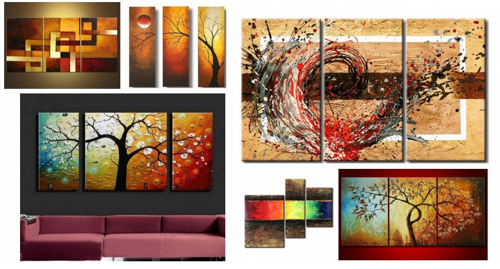 Acrylic Paintings for Dining Room, Multiple Canvas Paintings, Simple Modern Art, Canvas Painting for Dining Room, Modern Paintings, Modern Contemporary Painting