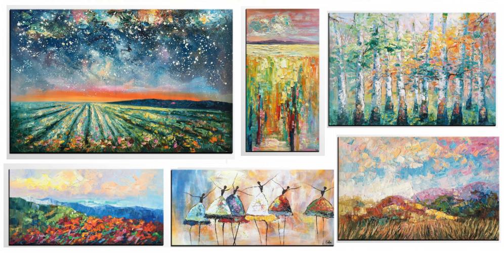 Heavy Texture Paintings, Paintings for Living Room, Buy Paintings Online, Landscape Canvas Paintings, Abstract Canvas Paintings, Original Paintings, Palette Knife Paintings