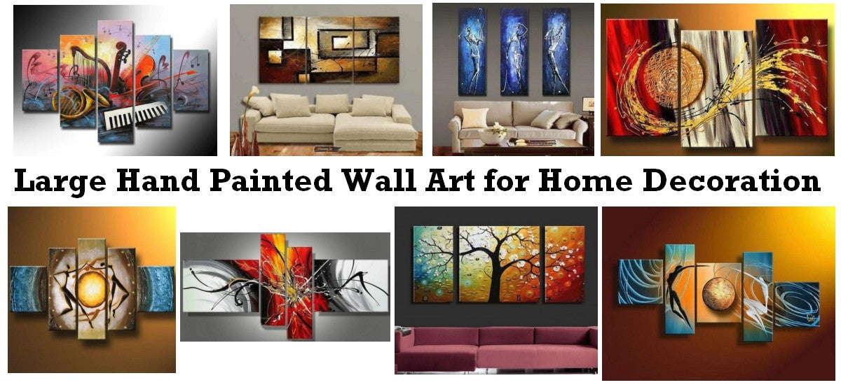 Large Abstract Paintings, Large Modern Wall Art for Living Room, Moder ...