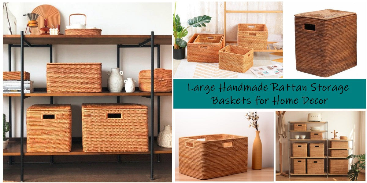 Rectangular storage baskets, storage basket with lid, storage baskets for shelves, storage baskets for living room, rattan baskets, woven storage baskets, storage basket for clothes, storage baskets for kitchen, extra large storage baskets, laundry baskets.