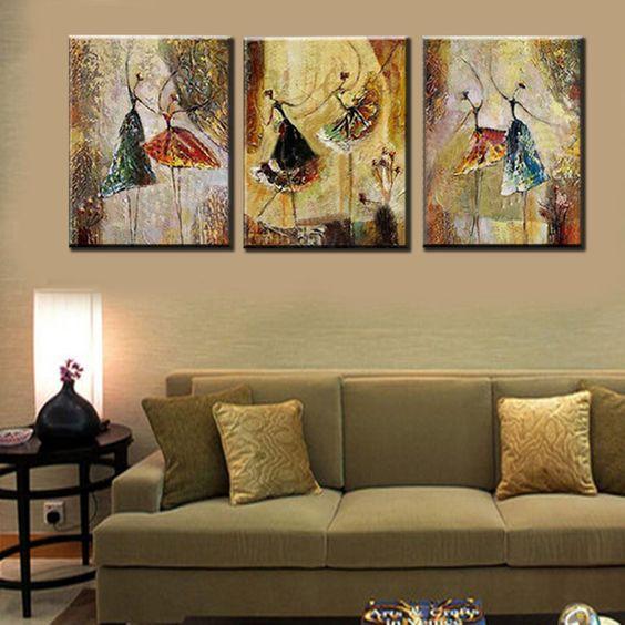Abstract Acrylic Art, Ballet Dancers Painting, Simple Modern Art, Modern Canvas Painting for Bedroom, Abstract Painting for Sale