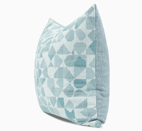 Modern Sofa Pillows, Geometric Blue Decorative Throw Pillows, Contemporary Square Modern Throw Pillows for Couch, Abstract Throw Pillow for Interior Design