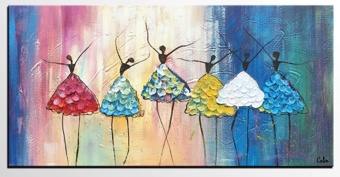 Abstract Acrylic Painting, Ballet Dancer Painting, Modern Paintings, Paintings for Living Room, Dancing Painting, Custom Abstract Painting for Sale