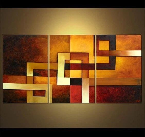 Abstract Canvas Painting, Abstract Acrylic Paintings, 3 Piece Wall Art Paintings, Abstract Painting for Living Room, Simple Modern Art