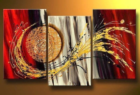 3 Piece Wall Art Paintings, Abstract Painting on Canvas, Acrylic Canvas Painting, Modern Paintings for Living Room