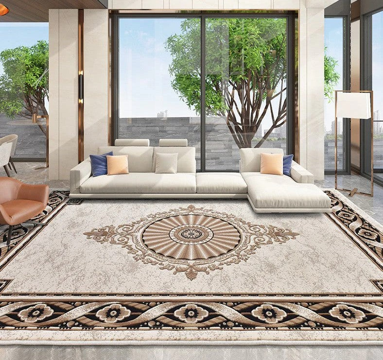 Oversized Soft Floor Carpets under Dining Room Table, Large Royal Floor Rugs for Office, Luxury Thick Modern Rugs for Living Room