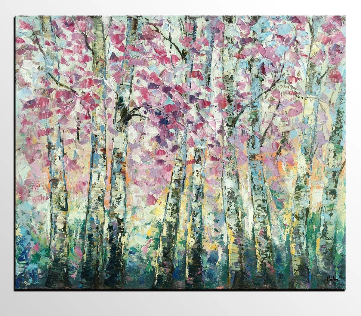 Landscape Oil Paintings, Autumn Tree Painting, Oil Painting on Canvas, Custom Original Painting for Sale