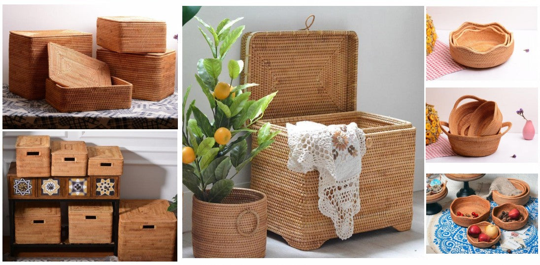 Rectangular storage baskets, torage baskets for living room, rattan baskets, storage basket with lid, storage baskets for shelves, swoven storage baskets, storage basket for clothes, storage baskets for kitchen