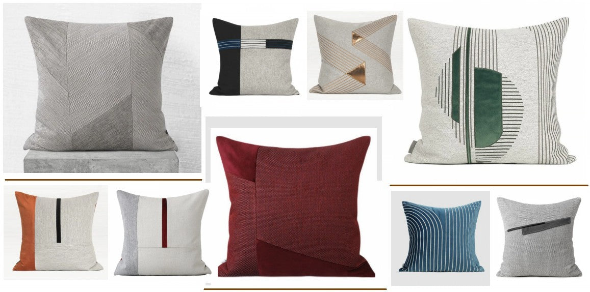 Modern sofa pillows, modern couch pillows, decorative modern throw pillows, modern throw pillows, gray modern sofa pillows, geometric modern throw pillows, modern throw pillows for living room