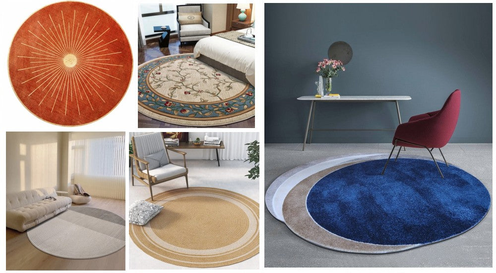 Circular rugs and carpets, modern round rugs, grey round rugs, living room round rugs, colorful round rugs, geometric round rugs, contemporary round rugs, round rugs in bedroom, round rugs in dinning room