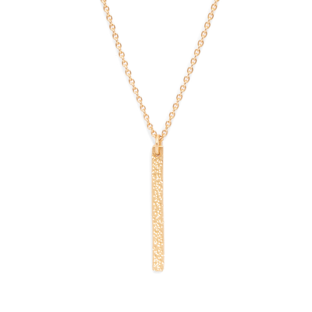 DIAMOND DUSTED MINI BAR NECKLACE