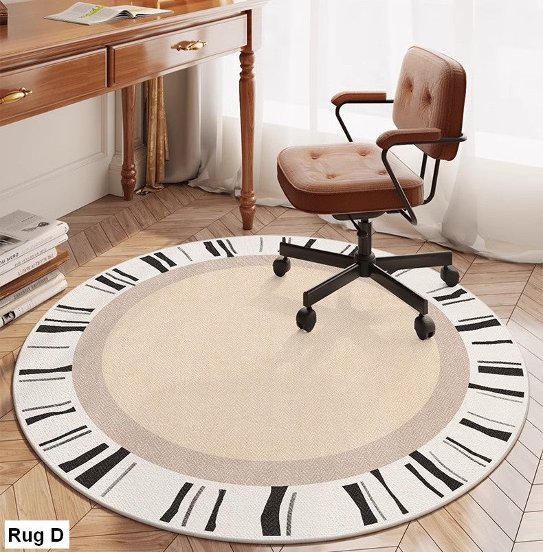 Contemporary Round Rugs, Geometric Modern Rug Ideas for Living Room, Circular Modern Rugs under Dining Room Table, Modern Round Rugs for Bedroom