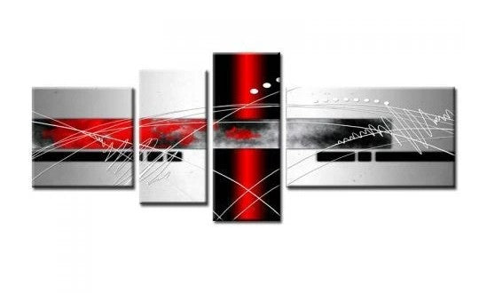 Extra Large Painting, Abstract Art, Living Room Wall Art, 4 Panel Set, Modern Art, Contemporary Art