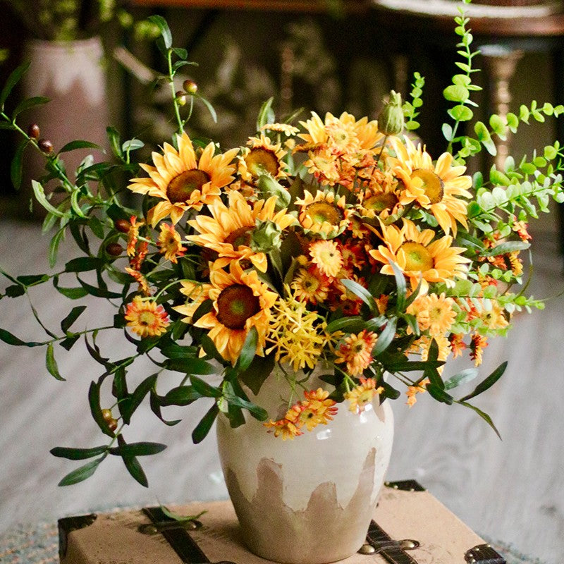 Yellow Sunflowers, Botany Plants, Unique Floral Arrangement for Home D –  Paintingforhome