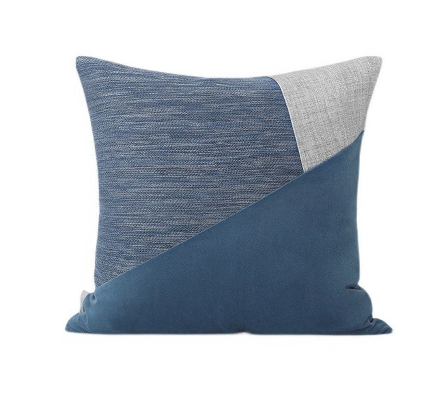 Modern Sofa Pillow, Modern Throw Pillows for Bedroom, Blue Throw Pillows for Couch, Decorative Throw Pillows