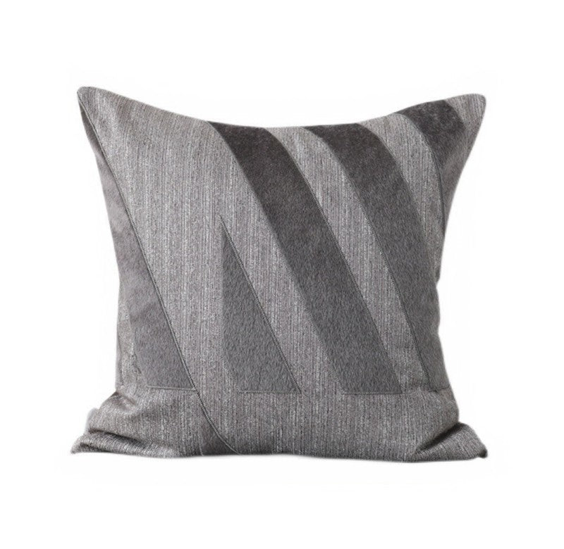 Modern Gray Throw Pillows for Couch, Decorative Throw Pillows, Modern Sofa Pillows, Simple Modern Throw Pillows for Living Room
