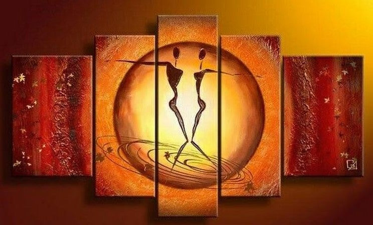 Large Acrylic Art Painting, Dancing Figure Painting, Bedroom Canvas Painting, Buy Art Online