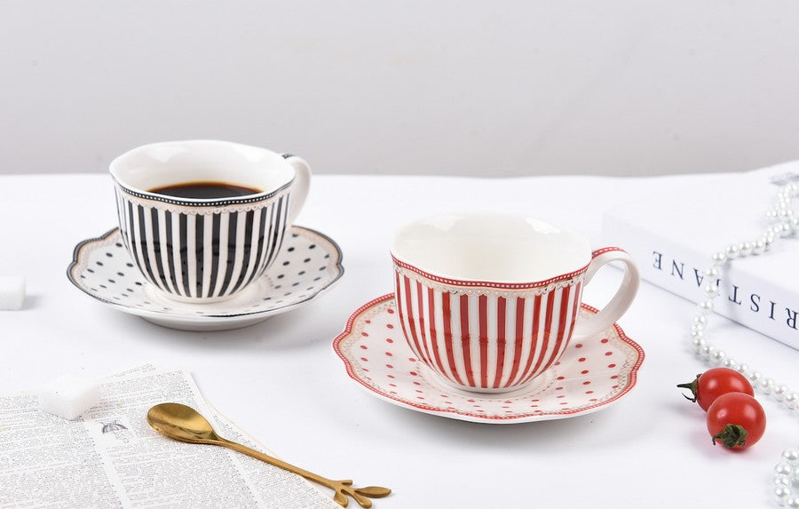 Elegant Modern Ceramic Coffee Cups, Creative Bone China Porcelain Tea Cup Set, Unique Porcelain Cup and Saucer, Afternoon British Tea Cups