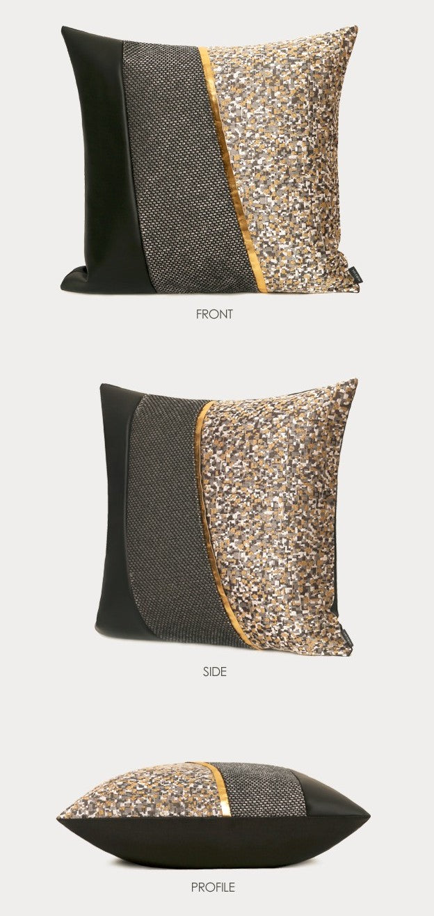 Large Modern Pillows for Living Room, Decorative Modern Sofa Pillows, Black Modern Throw Pillows, Modern Throw Pillows for Couch