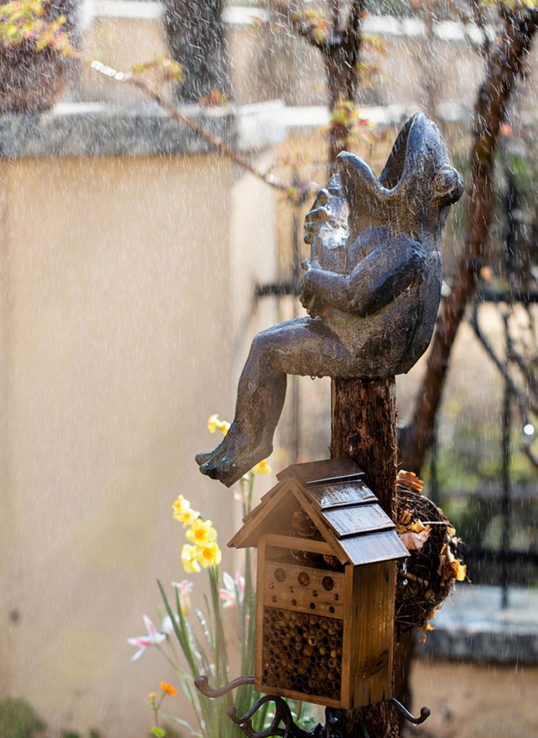 Garden Animal Statues. Unique Modern Garden Sculptures. Frog Flowerpot for Garden Decoration. Beautiful Cute Frog Statues. Creative Villa Outdoor Gardening Ideas