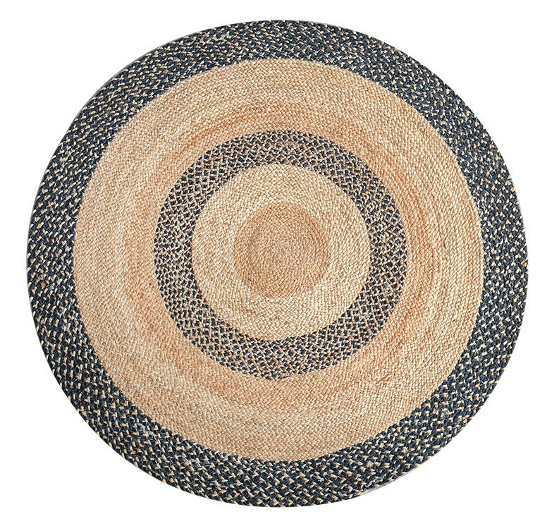 Round Modern Rugs in Dining Room, Coffee Table Round Rugs, Handmade Jute Rug, Large Rugs in Living Room, Rustic Jute Round Rugs for Farmhouse