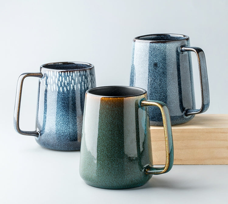 24 oz Large Capacity Coffee Cups, Birthday Gifts, Large Green Ceramic Coffee Mug, Stoneware Coffee Mugs, Handmade Pottery Coffee Mug