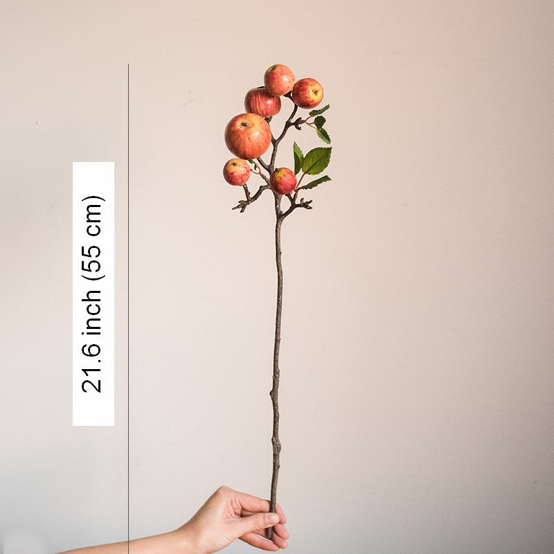 Apple Branch. Fruit Branch. Table Centerpiece. Beautiful Modern Flower Arrangement Ideas for Home Decoration. Autumn Artificial Floral for Dining Room