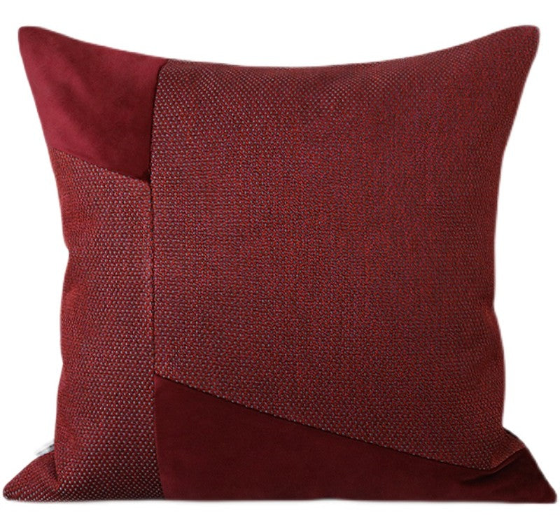 Red Modern Throw Pillows for Couch, Decorative Throw Pillows, Modern Sofa Pillows, Simple Modern Throw Pillows for Living Room