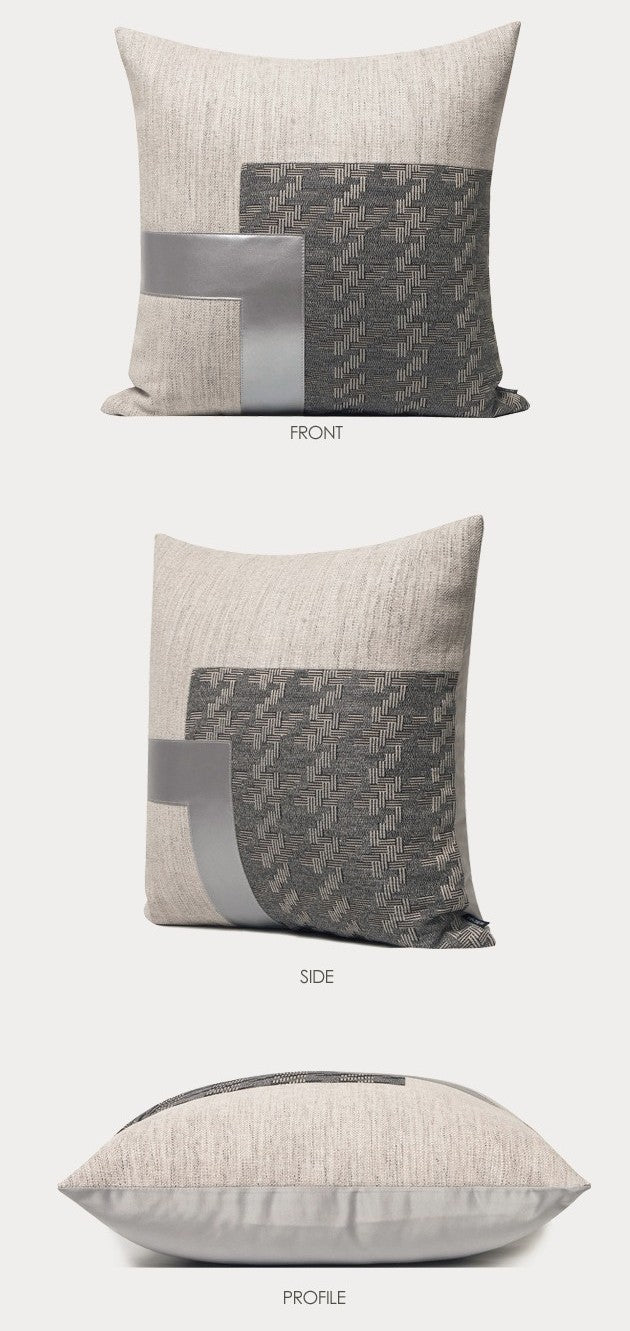 Modern Throw Pillows for Couch. Large Gray Modern Pillows. Decorative Modern Sofa Pillows. Modern Simple Throw Pillows for Living Room