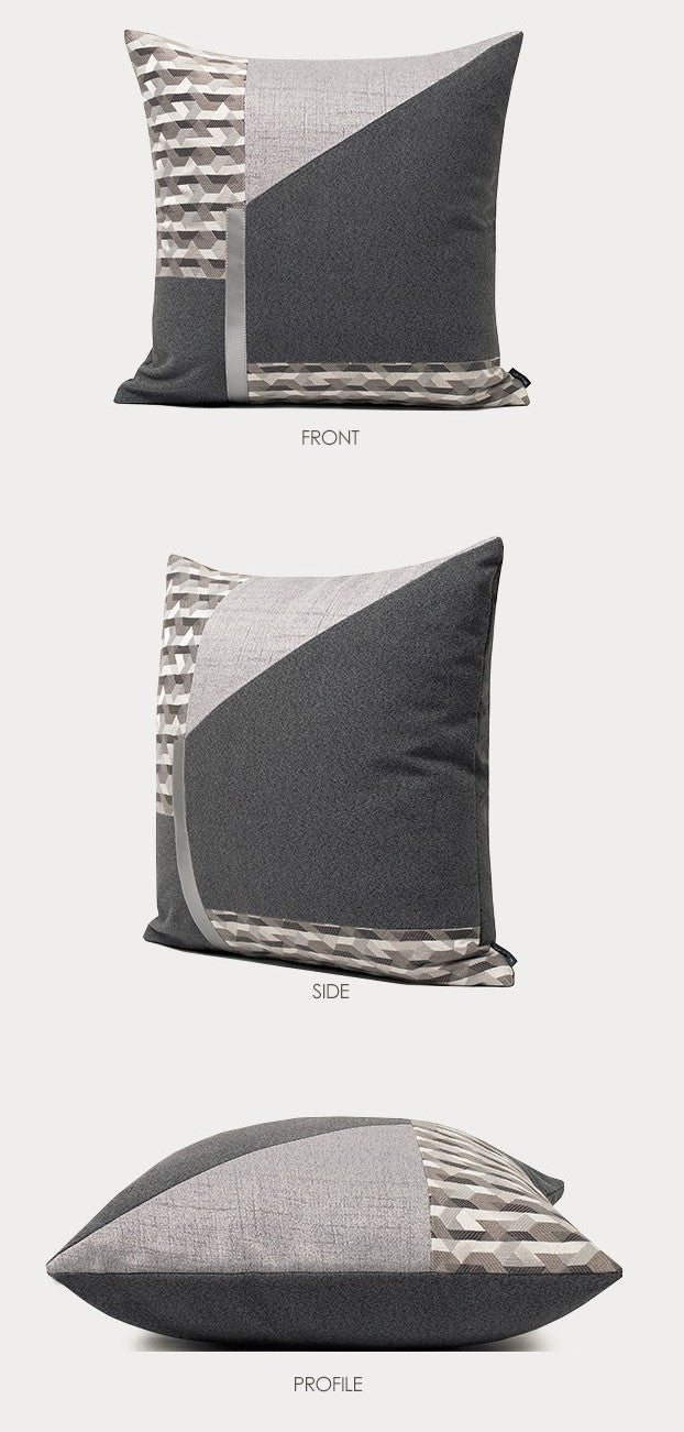 Decorative Modern Sofa Pillows, Modern Simple Throw Pillows for Dining Room, Modern Throw Pillows for Couch, Large Gray Simple Modern Pillows