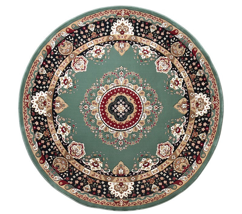 Royal Round Rugs in Living Room, Luxury Green Round Rugs under Coffee Table, Large Modern Rugs under Piano, Large Floor Carpets in Bedroom