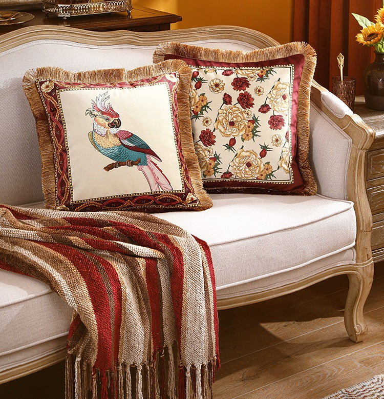 Decorative Throw Pillows. Bird Pattern Pillow Covers. Sofa Throw Pillows. Pillow Cases. Throw Pillows for Couch