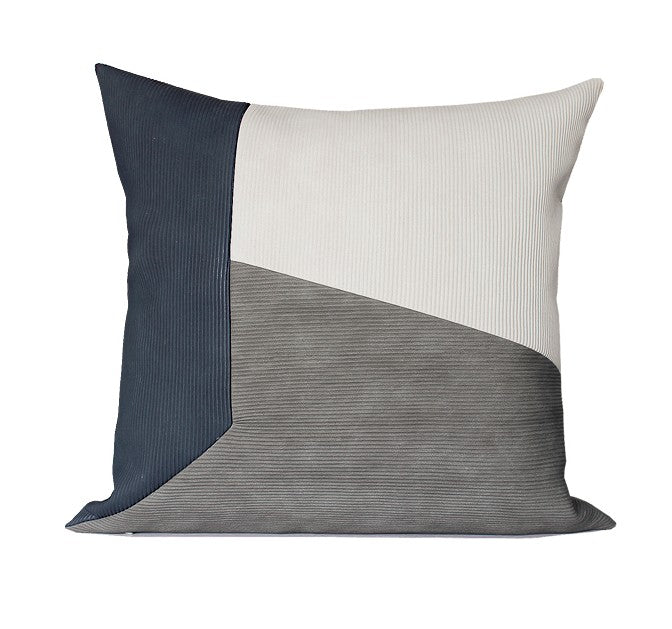 Large Modern Throw Pillows, Decorative Throw Pillow for Couch, Blue Grey Modern Sofa Pillows, Decorative Throw Pillows for Living Room, Large Square Pillows