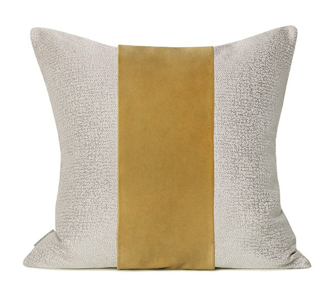Modern Simple Throw Pillows, Large Yellow Beige Square Pillows, Modern Throw Pillows for Couch, Decorative Modern Sofa Pillows for Dining Room