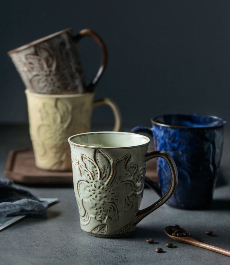 Ceramic Coffee Mug, Large Capacity Coffee Cups, Birthday Gifts, Stoneware Coffee Mugs, Handmade Pottery Coffee Mug