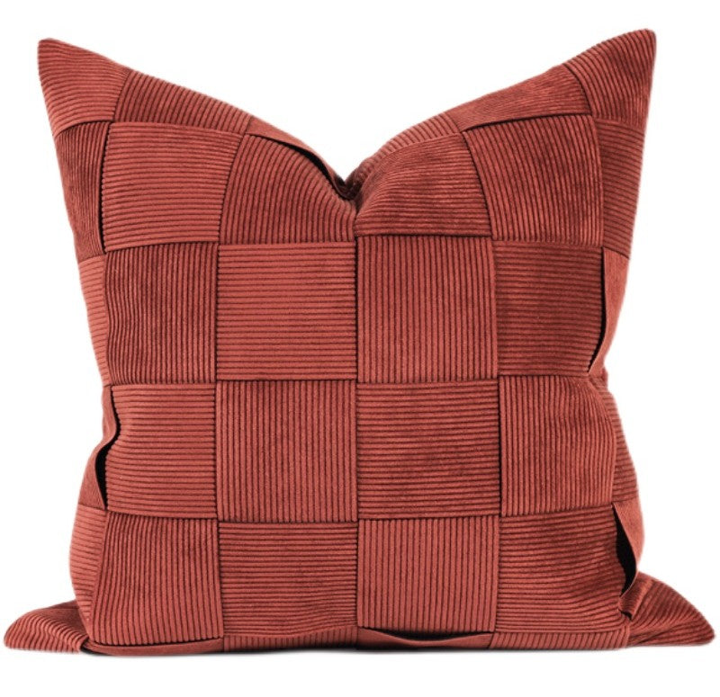 Modern Throw Pillows, Decorative Throw Pillow for Couch, Red Modern Sofa Pillows, Decorative Throw Pillows for Living Room Couch, Large Square Pillows