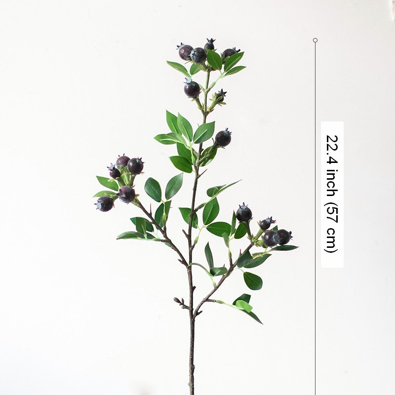 Flower Arrangement Ideas for Home Decoration. Simple Artificial Flowers for Living Room. Blueberry Fruit Branch. Spring Artificial Floral for Bedroom
