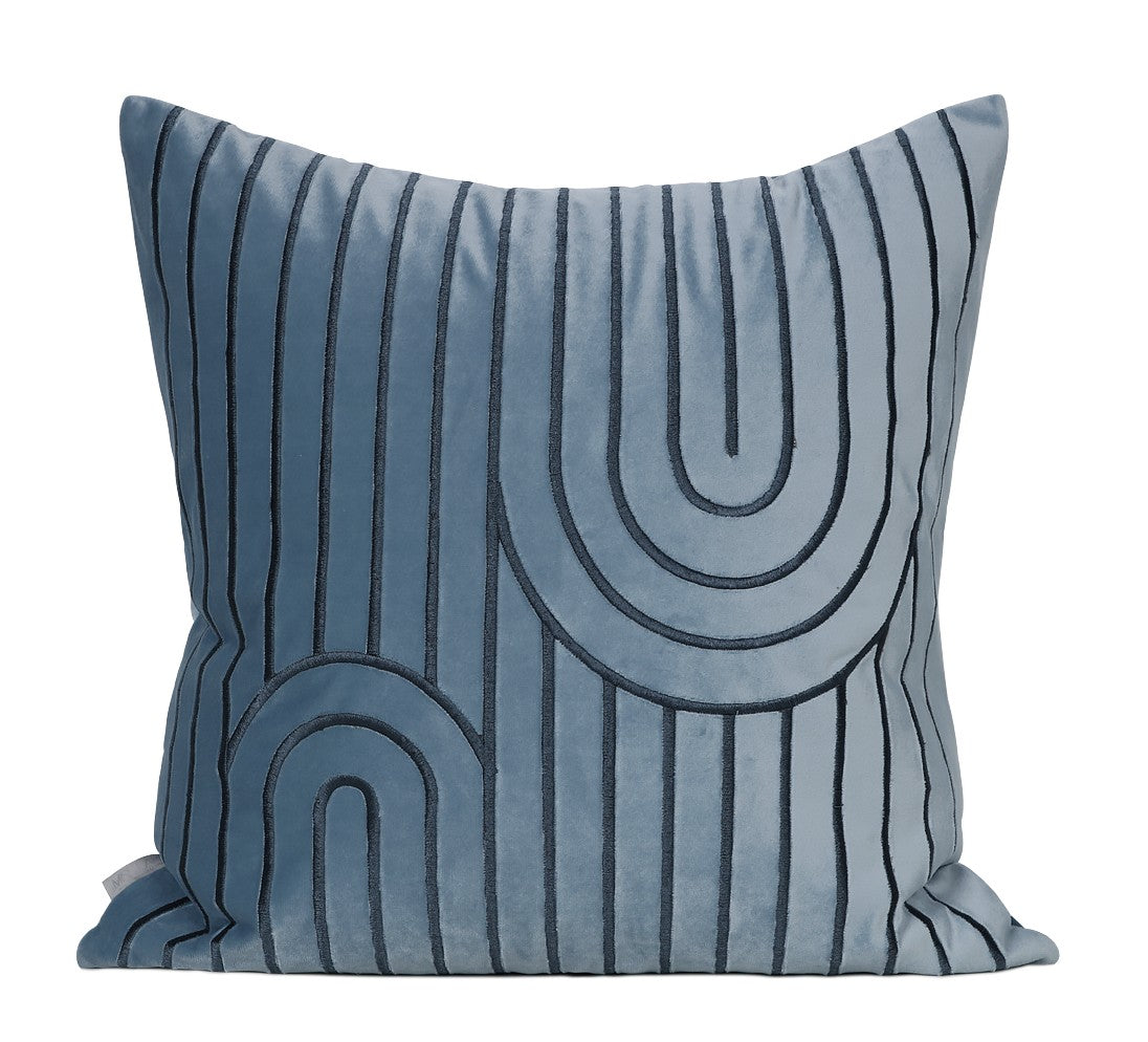 Modern Simple Throw Pillows, Large Blue Square Pillows, Modern Throw Pillows for Couch, Decorative Modern Sofa Pillows for Dining Room