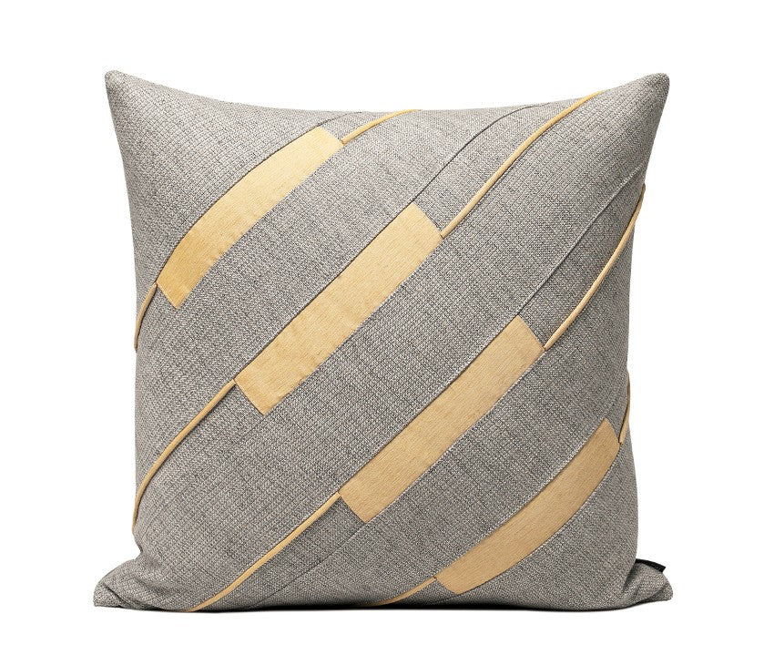 Grey Throw Pillow for Couch, Simple Modern Sofa Pillows, Grey Yellow Decorative Pillows, Modern Throw Pillows for Couch