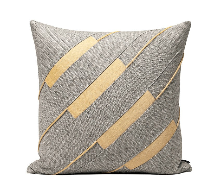 Grey Throw Pillow for Couch. Simple Modern Sofa Pillows. Grey Yellow Decorative Pillows. Modern Throw Pillows for Couch