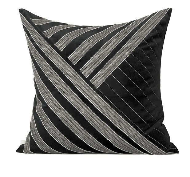 Large Black Square Pillows, Modern Throw Pillows for Couch,Modern Simple Throw Pillows, Decorative Modern Sofa Pillows for Bedroom
