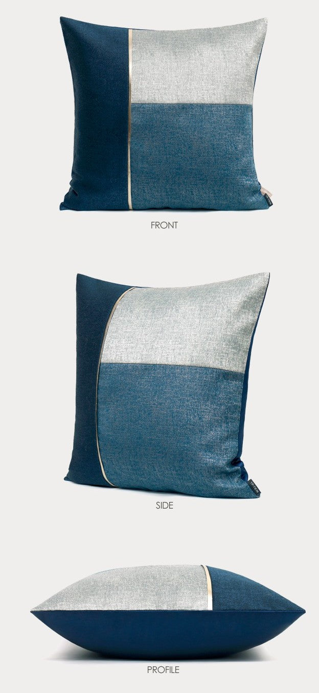 Blue Modern Throw Pillows, Decorative Modern Sofa Pillows, Large Modern Pillows for Living Room, Modern Throw Pillows for Couch
