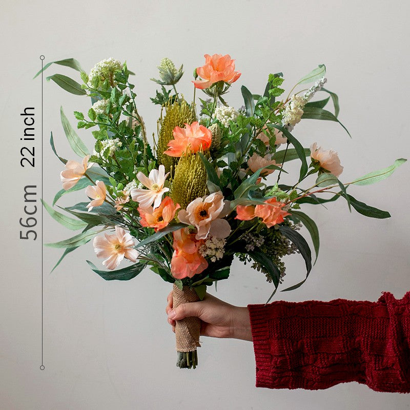 Artificial Floral for Bedroom. Bunch of Calliopsis. Lilac. Pasque Flowers. Botany Plants. Creative Flower Arrangement Ideas for Home Decoration