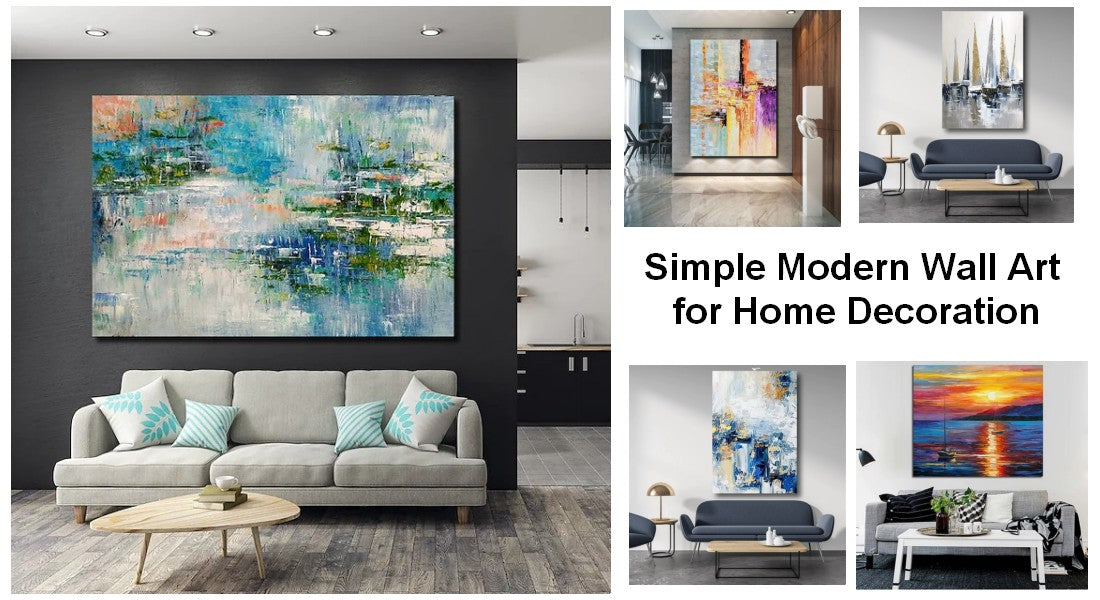 Simple Modern Art Abstract Ideas Acrylic Paintings For Li Paintingforhome - Contemporary Painting Ideas For Living Room