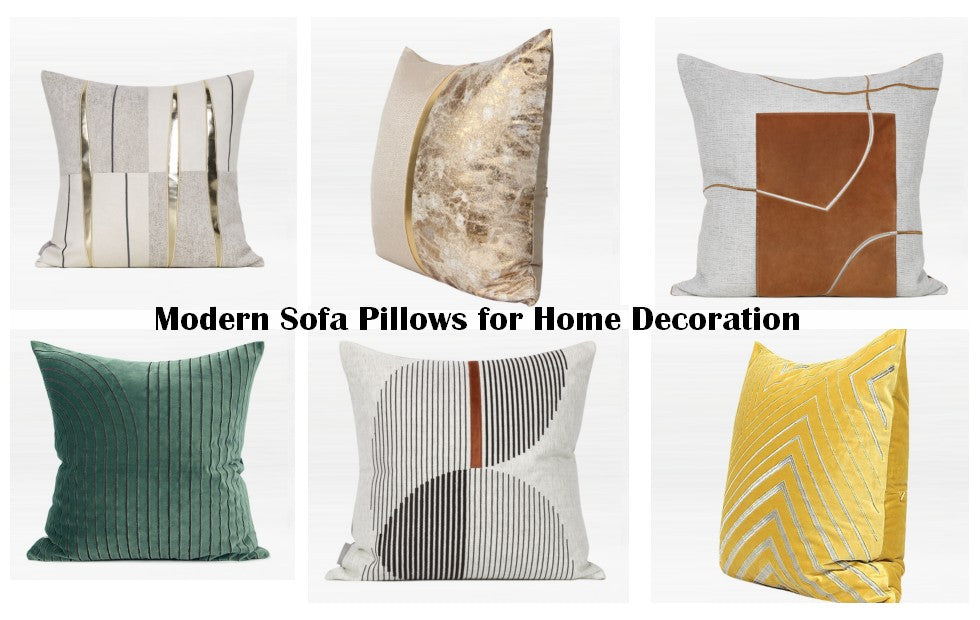 Decorative Pillows For Sofa Canvas Square White/Gray/Cream (Pillow