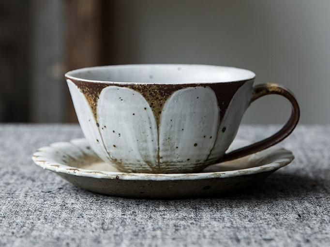 Beautiful Large Ceramic Coffee Mugs, Unique Cappuccinos Coffee Cups, Creative Ceramic Mugs, Pottery Coffee Cup