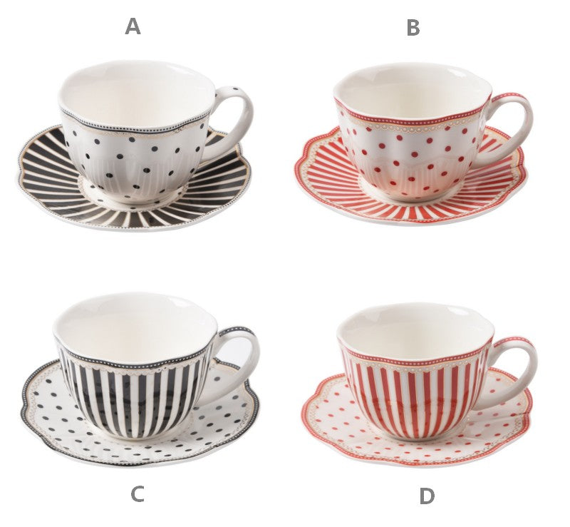 Elegant Modern Ceramic Coffee Cups. Creative Bone China Porcelain Tea Cup Set. Unique Porcelain Cup and Saucer. Afternoon British Tea Cups