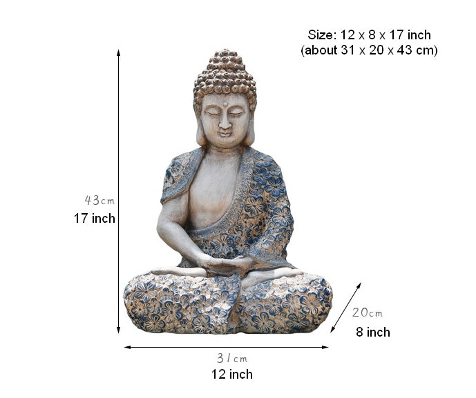 Buddha Statue, Sitting Buddha Statue, Large Statue for Garden Ornament, Villa Courtyard Decor, Outdoor Decoration Ideas, Garden Decor Ideas