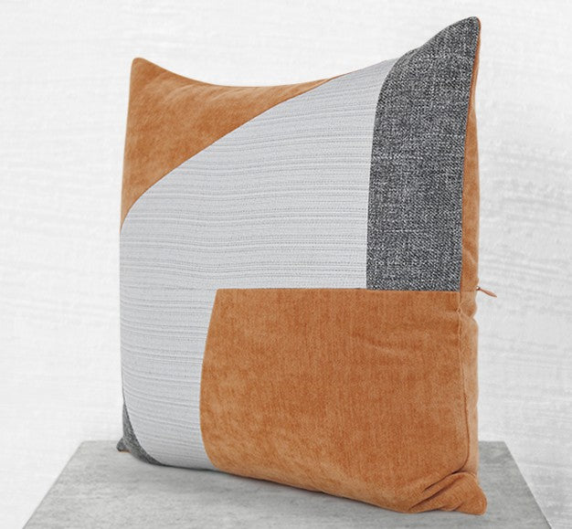 Modern Multi Color Sofa Pillow, Modern Throw Pillows, Orange Throw Pillow for Couch, Decorative Throw Pillows, Throw Pillow for Living Room